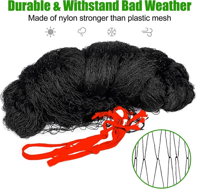 RYHBETH Poultry Netting for Chicken Run - 25x50ft Garden Netting with 1" Square Mesh Protect Plants,Fruit Tree & Vegetables from Poultry,Birds Deer,Pests & Other Animals, Bird Netting for Garden,Farm,Orchard - Image 3